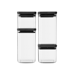 BRA122422 Förvaringsburk fyrkantig Brabantia Tasty+ set 4 delar