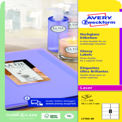 ANL05 Produktetikett Blank Vit A4 Avery