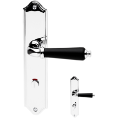 HAB19154 Dörrhandtag L.Skylt WC Sv-Krom