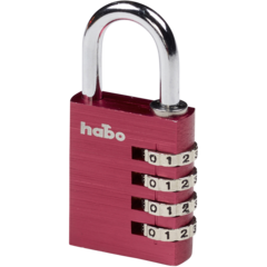HAB17350 Hänglås 203-40 Kombi Röd 38mm
