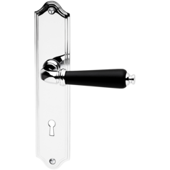 HAB19153 Dörrhandtag L.Skylt Sv-Krom SB