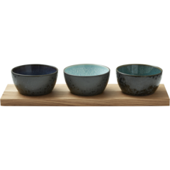 BI821098 Skål Set Bitz Svart 4-Del