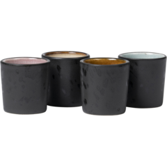BI821268 Bitz Black Egg Cups Ø5cm Set of 4