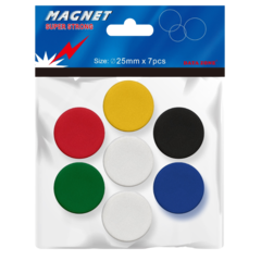 25ASSORTED Magnet Färgade 25Mm