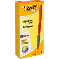 811933 Överstrykningspenna BIC Highlighter Grip Orange 12st