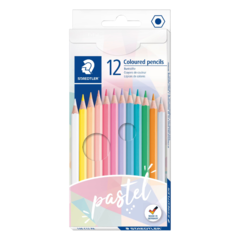 146C12PA Färgpennor Trä Pastell