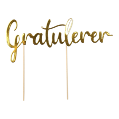 HIS71755 Tårtdekoration Gratulerer