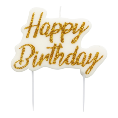 HIS09 Tårtljus Happy Bday 10cm