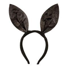 HIS96218 Black Bunny Ears Headband