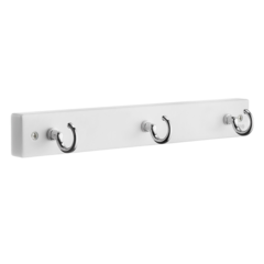SMEBX1013 3-Hook Wall Rack White/Chrome