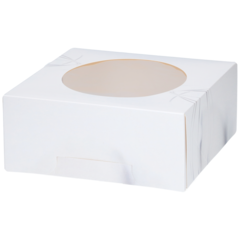 9641981 Bakelsekartong med fönster vit 190x190x80mm