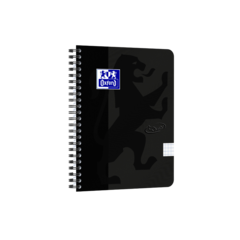 400134121 Spiralblock Oxford Optik Paper® Rutat Svart A5