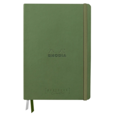 194155C Anteckningsbok Rhodia Med bokmärkesband Grön A5