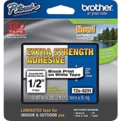 TZES231
Tejp 12Mmx8M Stark Svart/Vit