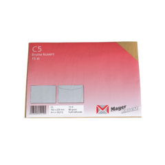 82212 Kuvert C5 Fukthäftande Bruna