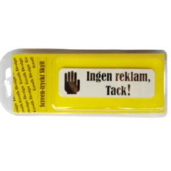 5999902 Skylt Ingen Reklam, Tack! Vit 30x100mm
