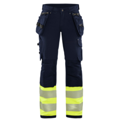 BK71931642 Hantverksbyxa Varsel Dam Stretch Blåkläder 7193 Klass 1