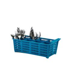 JW8BBL Bestickskorg 8-fack Patina Blå PP