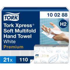 157100288 Tork Xpress Premium M-Weight 2-Ply Paper Towels H2