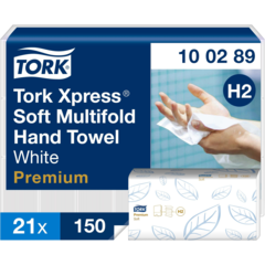 157100289 Tork Xpress Premium Soft Z-Fold Paper Towels 2-Ply H2