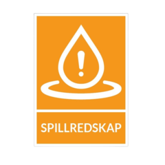IND911409 Skylt Spillredskap A4 PVC