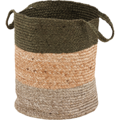 VD60004100 Korg Kanpur Natur/Grön Ø35cm