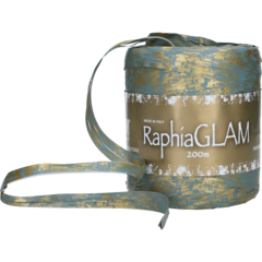 102039 Gavebånd Raphia Grønn/Gull