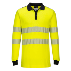 PWFR702 Flamskyddad Piké Långärmad Varsel Portwest FR072 Klass 3