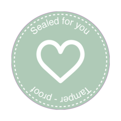 AV30011962 Förseglingsetikett Hjärta Grön Avery 30011962