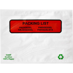 T221206 Packsedelskuvert EcoDoc C6 med tryck