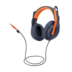 981001389 Headset Logitech Over-Ear Aux Blå/Orange