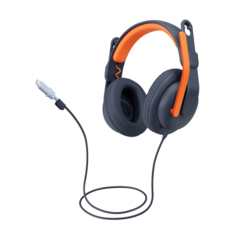 981001383 Headset Logitech Over-Ear USB-C Blå/Orange