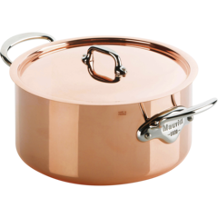 MVL27 Gryta med lock Mauviel M'150s koppar/stål