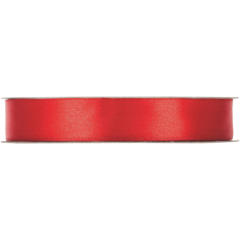1474MX08 Satinband Dubbelsidig Röd 15mm x 50m