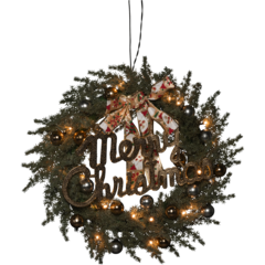 GK3784800 Fir Wreath 40cm 25 LED Lights