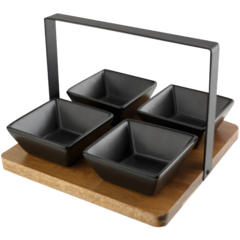 BI3218628 Serveringsbräda med 4st Skålar Cosy & Trendy