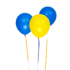 HED202257 DH95 Ballong blå/gul 30cm