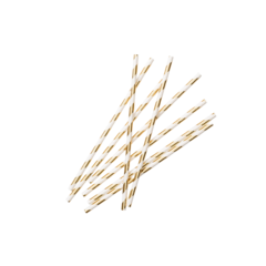 HED202311 Papperssugrör Guld/Vit DesignHouse95 197mm