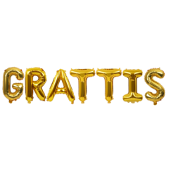 HED202669 DH95 Folieballong "Grattis"