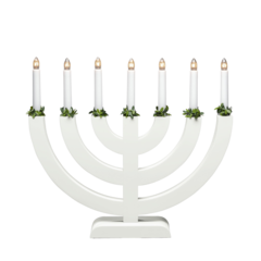 GK3987219 Ljusstake 7-Arm Trä Vit