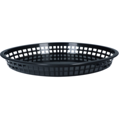 1086BK Kurv Oval Svart 32x24x4