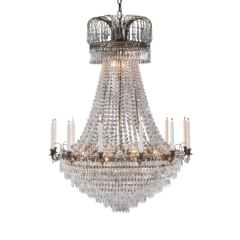 MS100667 Kristallkrona Läckö 15L Antik