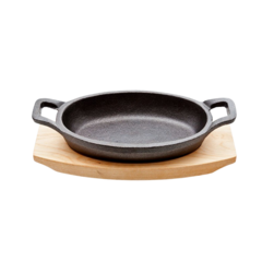 BI5566228 Gjutjärnsfat med Träbas Cosy & Trendy 20x10cm