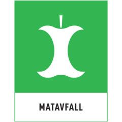 SKMX04 Skylt MATAVFALL 300x390mm