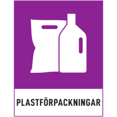 SKMX06 Skylt PLASTFÖRPACKNINGAR 300x390mm