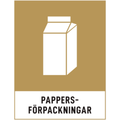SKMX08 Skylt PAPPERSFÖRPACKNING 300x390mm