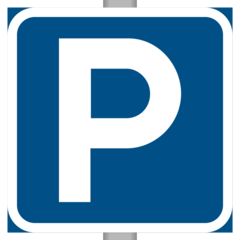 SKMX23 Skylt Parkering 400x400mm