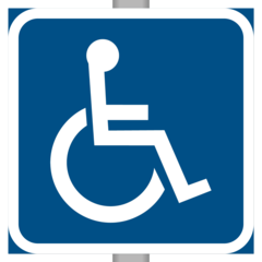 SKMX24 Skylt Handikapp 400x400mm