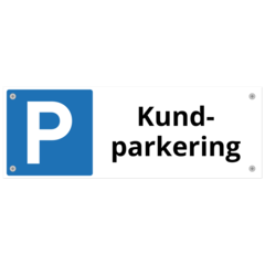 SKMX25 Skylt P Kundparkering 297x105mm