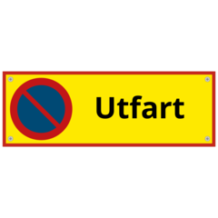 SKMX30 Skylt Utfart 277x105mm